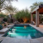 beautiful small inground pool in an Arizona backyard