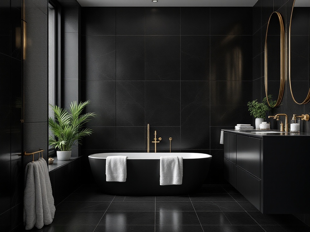 Black Silk Bathroom Remodel