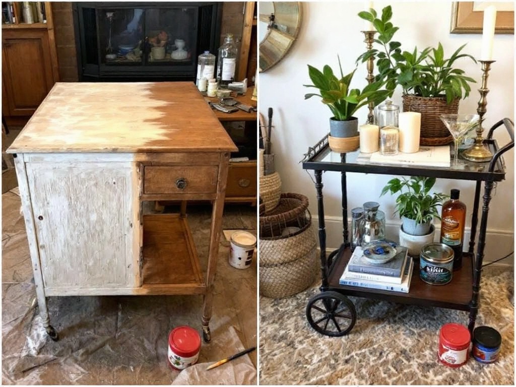 Repurpose Antique Bar Carts