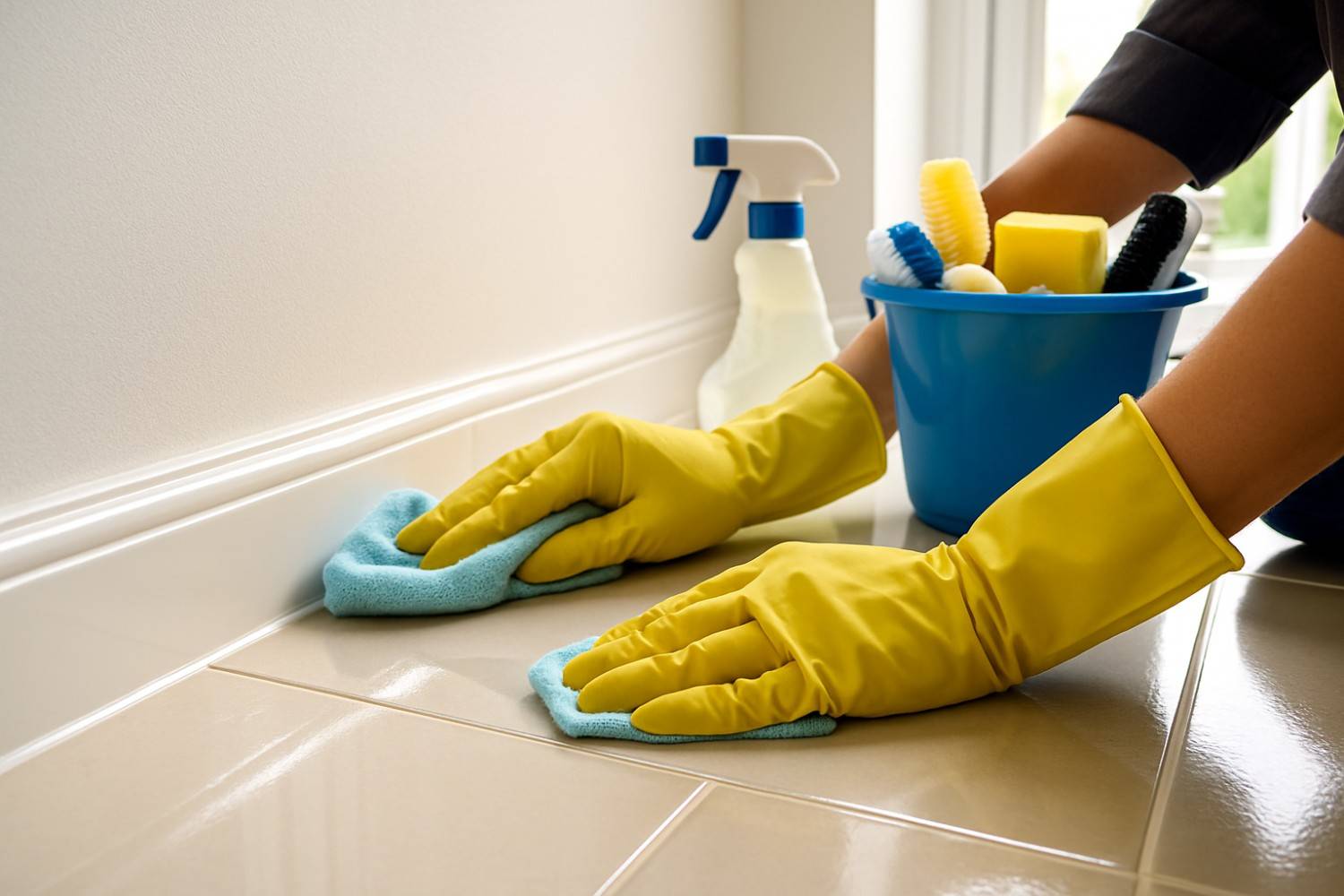 Clean Tile Baseboards